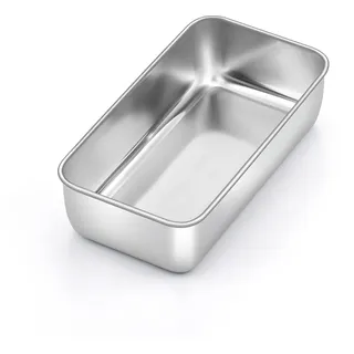 TEAMFAR Brotbackform, Edelstahl Kastenform Brotform Kastenbackform perfekt für Kuchen und Brote, Königskuchenform - 23,5 x 12,6 x 6 cm, Gesund, Spülmaschinengeeignet