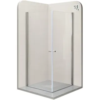 i-flair Duschkabine 80x80 cm Höhe: 190 cm - Eckdusche mit Pendeltüren aus ESG Sicherheitsglas #861...