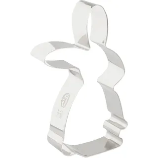 Dr. Oetker Riesen-Ausstecher/Backrahmen Hase aus der Serie Goldiges Ostern, Keks-, Plätzchen und Kuchenform in Einem (Farbe: Silber), Menge: 1 Stück