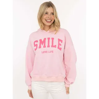 Zwillingsherz Hoodie Neon-Print Rosa