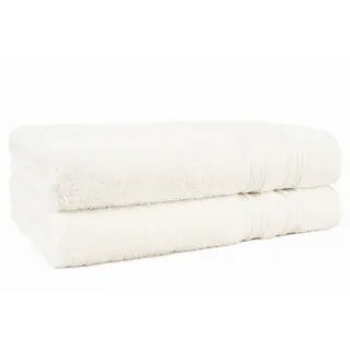 HAMMETEX Duschtuch »2er Set Badetücher 70x140 cm, 100% Baumwolle, Weich & Saugstark« mit Bordüre, einfarbig, weich, beige