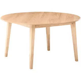 Beliani Esstisch Helle Eiche 140/140 cm Huntley , Hellbraun , Holzwerkstoff , Rund , 140x75x140 cm , Esszimmer, Esstische