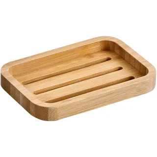 Kesper Seifenschale Bambus 13/9 cm , Braun , Naturmaterialen , 9x2x13 cm , Badaccessoires, Seifenschalen
