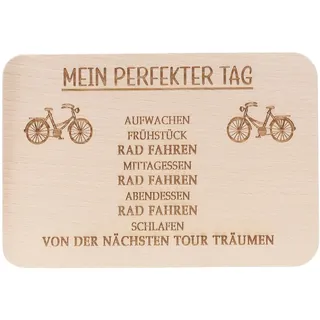Spruchreif · Frühstücksbrettchen Fahrrad · Brotzeitbrett mit Gravur · Geschenke für Fahrradfahrer · Geschenk Fahrrad