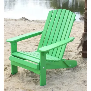DanDiBo Strandstuhl Holz Grün Gartenstuhl klappbar Adirondack Deckchair - Grün