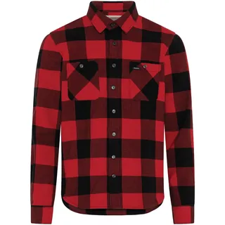 Rokker Denver 2, Hemd - Rot/Schwarz - S