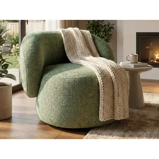 beautysofa Drehsessel MAO Chenille 99 x 82 x 91 cm Mint/Türkis