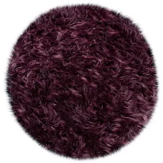Paco Home Hochflorteppich 90/90 cm Playa 960 , Lila , Textil , Rund , 90x90 cm , strapazierfähig, für Fußbodenheizung geeignet , Teppiche und Böden, Teppiche, Hochflorteppiche & Shaggys