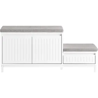 SoBuy Schuhbank 100 x 42 x 35 cm mit Schublade weiß