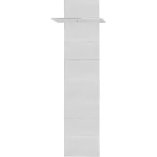 trendteam smart living - Amanda - Garderobenpaneel - Weiß- Kleiderpaneel mit 1 Konstruktionsboden - (BxHxT) 60 x 195 x 25 cm - 1 Kleiderstange, 2 Haken