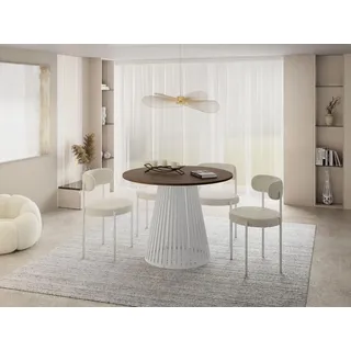 WFL GROUP Naro Ø 120 cm Walnuss Braun