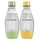 Kunststofflasche 0,5L BPA-frei grün/orange + 2 Flaschen