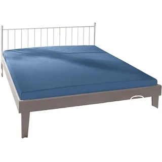 BASSETTI Spannbettlaken Baumwolle-Jersey-Elasthan 180 x 200 - 200 x 220 cm Blau