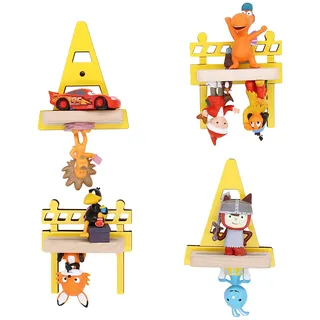 BOARTI Kinderregal Baustelle 25 x 25 cm gelb