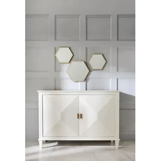 Casa Padrino Luxus Neoklassik Kommode Weiß / Gold 140 x H100 cm - Sideboard Art Deco Möbel