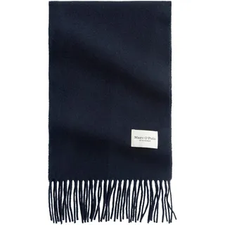 Marc OߴPolo Damen Schal aus Schurwolle weich, Blau (Deep Night Blue), One Size
