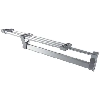 Emuca - Kleiderbügelauszug ausziehbar für kleiderschrank, Ausziehbare Kleiderstange Länge 350mm, Anodisé Mat