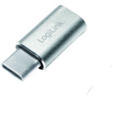 Bild von AU0041 - micro-USB Buchse zu USB-C Stecker Adapter, silber