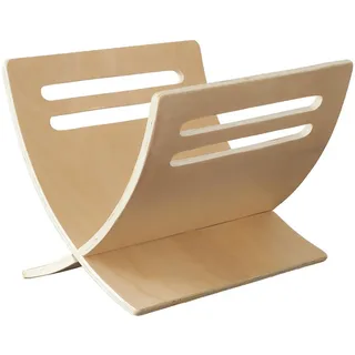 Homestyle4u Zeitungsständer Holz Natur , 30x29x36 cm , Wohnzimmer, Kleinmöbel, Zeitungsständer