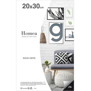 Homéa, Untersetzer für Foto oder Poster, 20 x 30 cm, aus transparentem Glas