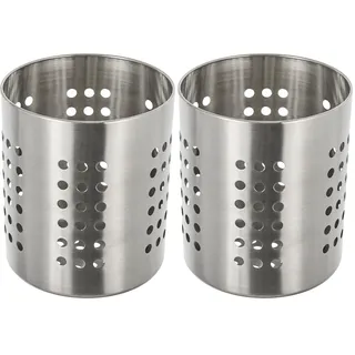 Zeller 27340 Küchenutensilienhalter, Edelstahl ø 12 x 13 cm (Packung mit 2)