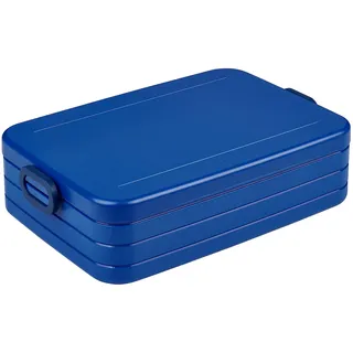 Mepal - Lunchbox Take a Break Large - Brotdose To Go - Für 4 Sandwiches oder 8 Brotscheiben - Meal Prep Box - Essensbox mit Unterteilung - Spülmaschinenfest - 1500 ml - Vivid Blue