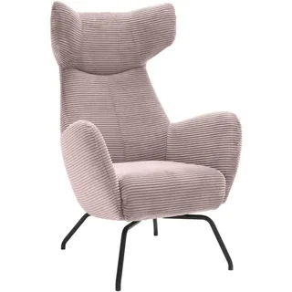 Lomoco Ohrensessel , Rosa , Metall , 79x117x82 cm , Blauer Engel, Goldenes M, Dgm , Lederauswahl, Stoffauswahl , Wohnzimmer, Sessel, Ohrensessel