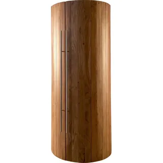DeLife Barschrank Tulsa 80x190 cm Akazie Natur LED-Beleuchtung Weinschrank,