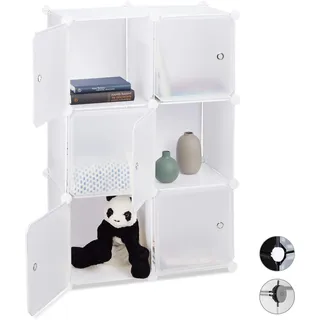 Relaxdays Regalsystem 98 x 66 x 32 cm Weiß