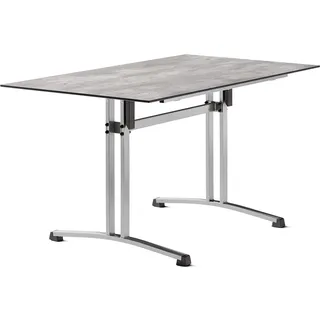 Sieger Gastro-Tisch Klapptisch 140 x 80 x 73 cm Beton hell/Grau