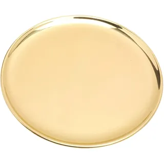 NKlaus Modern Kerzenteller Ø19cm Messing Gold Hochglanz poliert Untersetzer tischdeko 10577