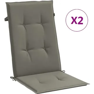 vidaXL Hochlehner-Auflagen 2 Stk. Melange Dunkelgrau 120x50x4 cm Stoff - Grau