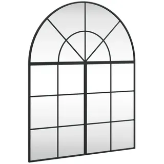 maisonchic vidaXL Wandspiegel Schwarz 80x100cm Gewölbt Eisen