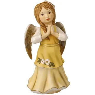 GOEBEL "Schutzengel Gloria - Engel der Freude, Weihnachtsdeko, Höhe ca. 16 cm", Sammlerfigur, Weihnachtsfigur, Dekofigur aus Steingut, bunt,