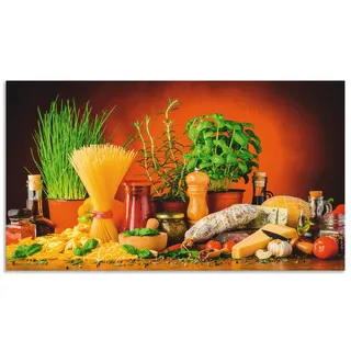 Artland Küchenrückwand »Mediterranes und italienisches Essen« Alu Spritzschutz mit Klebeband, einfache Montage, bunt