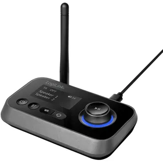 Logilink BT0062 Bluetooth 5.0 Audiosender Empfänger Transmitter Receiver) um Nicht-bluetoohfähige Geräte mit Bluetooth Version: 10m