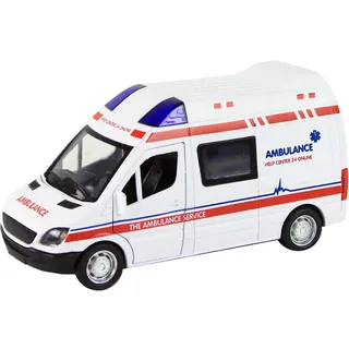 Auto-Metall-Krankenwagen-Sound und Licht - Silber