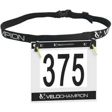 Velochampion Triathlon-Laufgürtel: Elastisch, bequem und mit Clipverschluss. Verstellbarer Hüftgurt für Marathons und Rennen