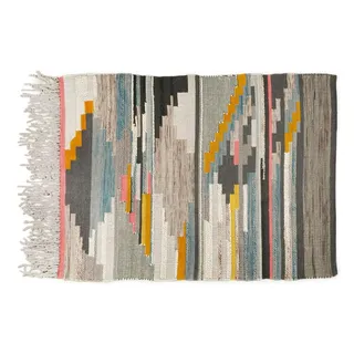THEKO Wollteppich & mehrfarbig ¦ Baumwolle ¦ Maße (cm): B: 190 H: 1