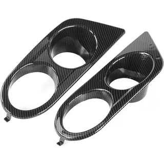 2pcs vordere Stoßfänger Foglight Cover Dual Lochs Autozubehör für E46 M3 2001–2006 Carbon Faserstil