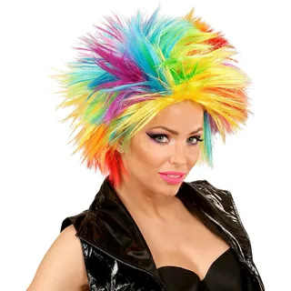 w widmann milano party fashion Widmann 04403 - Perücke Punk, Regenbogen, Neon, Karneval, Mottoparty