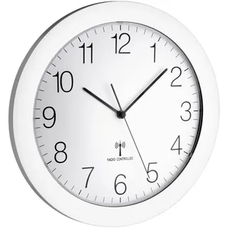 TFA Design Funk Wanduhr 60,3512,02 silber