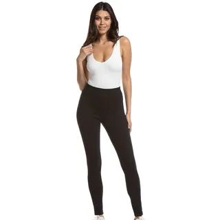 Jeggings MAGIC BODYFASHION "Shaping Leggings", Damen, Gr. L, N-Gr, schwarz, Web, Obermaterial: 47% Polyester, 43% Baumwolle, 10% Elasthan. Futter: 65% Polyamid, 35% Elasthan, unifarben, figurbetont lang, Hosen Jeggings, Denim-Look, elastisch, gefüttert, mittlerer Shape-Effekt