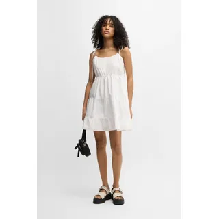 HUGO Blue Volantkleid »Karamela« mit Volants, weiß