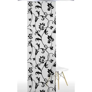 Liedeco Schiebegardine Klettband 1 Stk. tlg. HxB: 245x60, schwarz-weiß