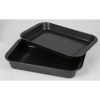 6x brat- und Auflaufform Ofenform Backform Carbonstahl 4mm mit Deckel Springform