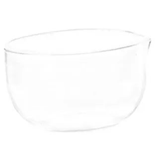 F Fityle Hohes Borosilikatglas Glas Matcha-Schüssel mit Ausguss Salatschüssel Teetasse Hitzebeständiges Matcha-Set für Küche kaltes/heißes Wasser Eistee-Party, 350ml