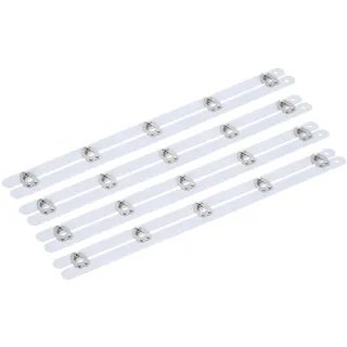 QUARKZMAN 4 Set Korsett Busk, 11 Zoll Weiß Stahlstütze mit Silberknöpfen Frühling Stahl Korsett Busk Korsett Stäbchen für das Nähen von Korsetts Kleidern Hochzeitskleidern