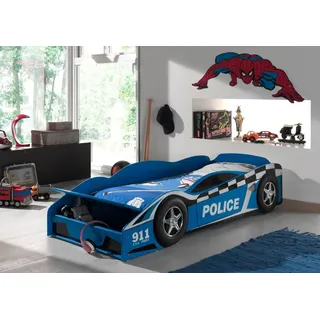 Vipack Autobett Police Car blau