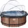 EXIT Wood Pool 360 x 122 cm inkl. Sandfilteranlage, Poolleiter, Reparaturset, Abdeckung